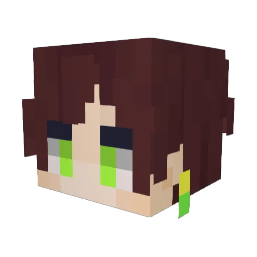 Hmmmm03 Minecraft avatar head, 3D render