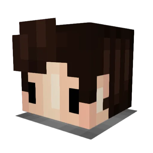 Hmong Minecraft avatar head, 3D render