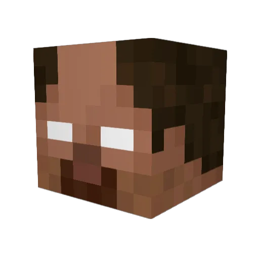 Hnjw Minecraft avatar head, 3D render