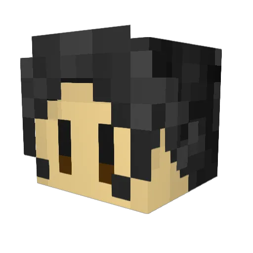 Hnsk Minecraft avatar head, 3D render