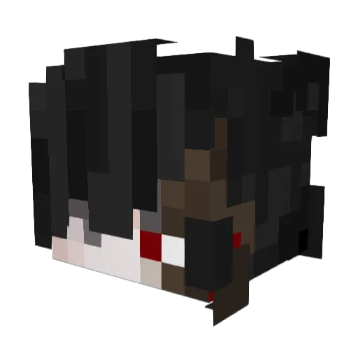 Hnyuuu_ Minecraft avatar head, 3D render