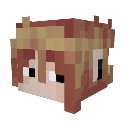 Ho0b Minecraft avatar head, 3D render