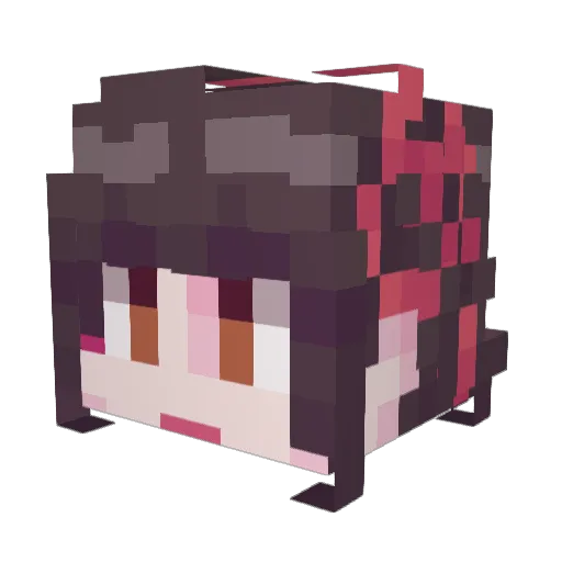 Ho1e Minecraft avatar head, 3D render
