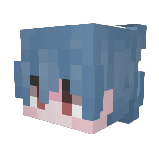 Ho412 Minecraft avatar head, 3D render