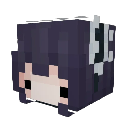 HoAquamarine Minecraft avatar head, 3D render