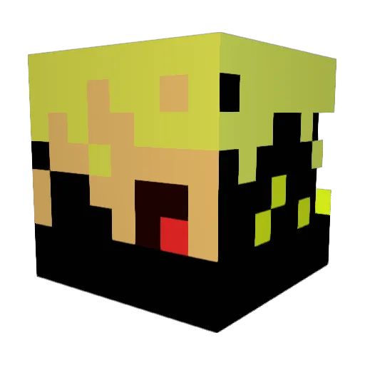 HoBbangm Minecraft avatar head, 3D render
