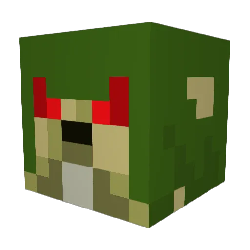 HoChiMinh1965 Minecraft avatar head, 3D render