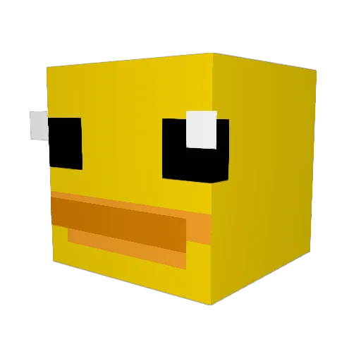 HoFatB Minecraft avatar head, 3D render