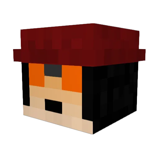 HoG_Phoenix Minecraft avatar head, 3D render