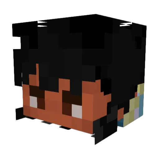 HoTapia Minecraft avatar head, 3D render