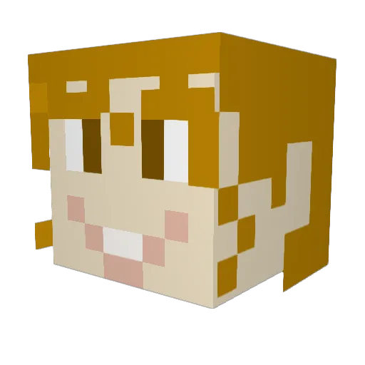 HoYoYoK Minecraft avatar head, 3D render