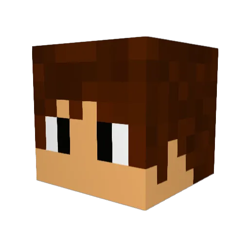HoZii Minecraft avatar head, 3D render