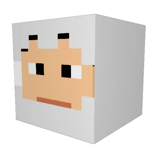 Ho_Faf Minecraft avatar head, 3D render