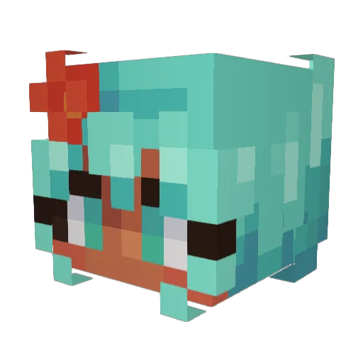 Ho_Oh Minecraft avatar head, 3D render