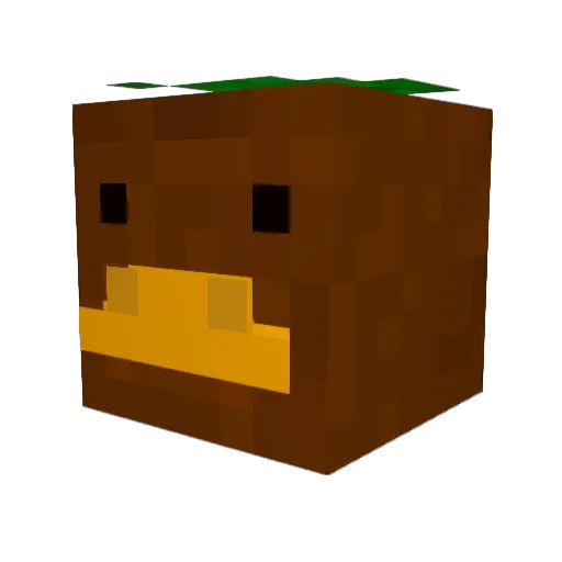 Ho_si Minecraft avatar head, 3D render