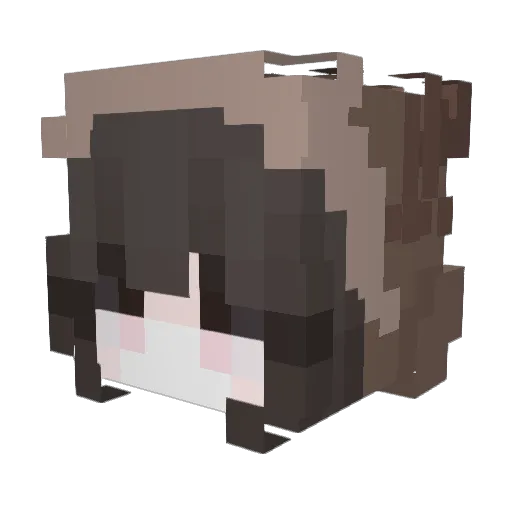 HoangTuRauMaFake Minecraft avatar head, 3D render