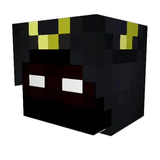 Hoantz Minecraft avatar head, 3D render