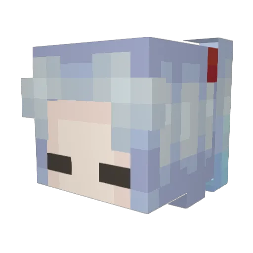 Hobbes109_ Minecraft avatar head, 3D render
