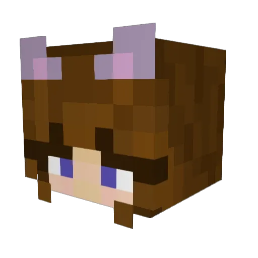 Hobbetha Minecraft avatar head, 3D render