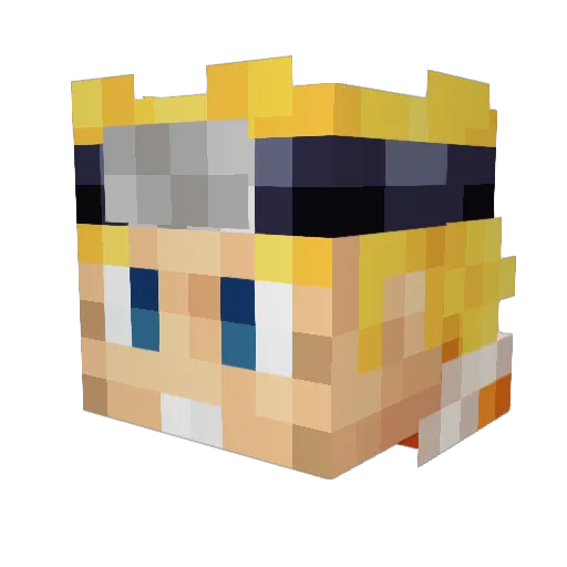 Hobbit1404 Minecraft avatar head, 3D render