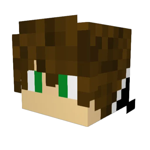 Hobbyisten Minecraft avatar head, 3D render