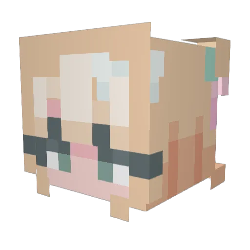 Hobeejoe Minecraft avatar head, 3D render