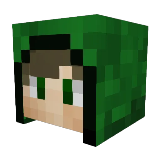 Hobin510 Minecraft avatar head, 3D render