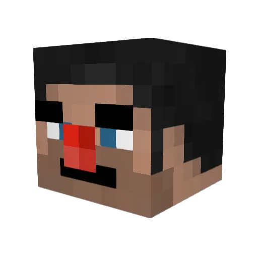 HoboClown Minecraft avatar head, 3D render