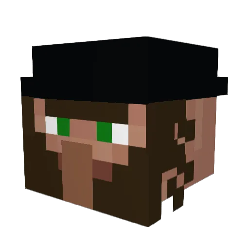 HoboMan_ Minecraft avatar head, 3D render