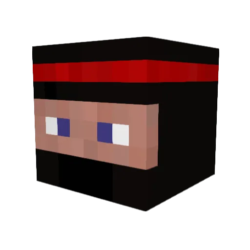 Hoboerotic Minecraft avatar head, 3D render