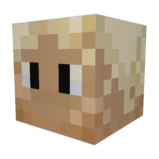 HocXi Minecraft avatar head, 3D render