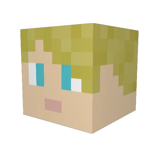HockHock Minecraft avatar head, 3D render