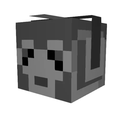 Hocriss Minecraft avatar head, 3D render