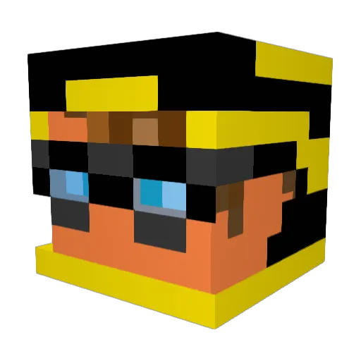 Hodfik Minecraft avatar head, 3D render