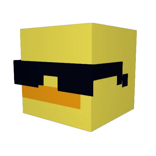 Hodisu Minecraft avatar head, 3D render
