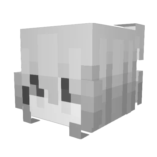 Hodmail Minecraft avatar head, 3D render