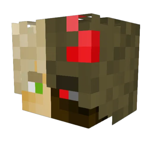 Hodrium Minecraft avatar head, 3D render
