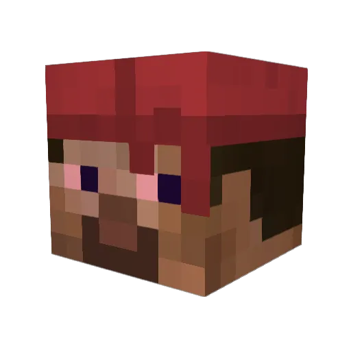 HoeFall Minecraft avatar head, 3D render