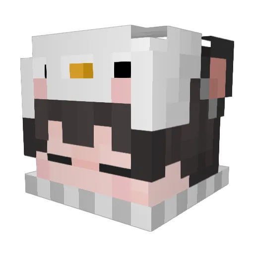 Hoechlin Minecraft avatar head, 3D render