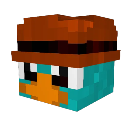 Hoederman Minecraft avatar head, 3D render