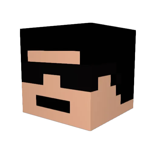 Hoekies Minecraft avatar head, 3D render
