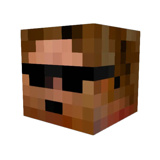 Hoelli Minecraft avatar head, 3D render