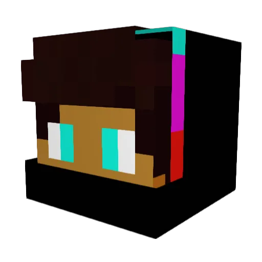 Hoffi2007 Minecraft avatar head, 3D render