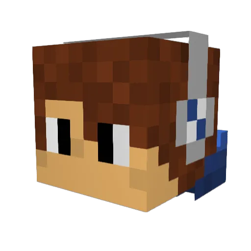 HoffiBiceps Minecraft avatar head, 3D render