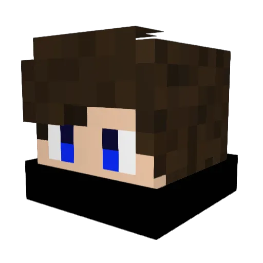 HoffiTime Minecraft avatar head, 3D render