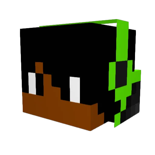 HoffleHD Minecraft avatar head, 3D render