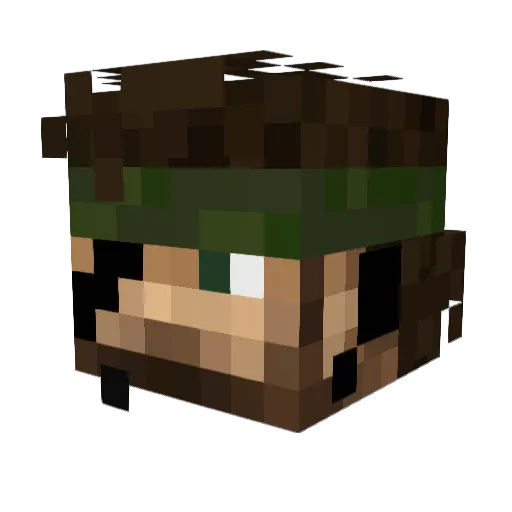 Hoffmann Minecraft avatar head, 3D render