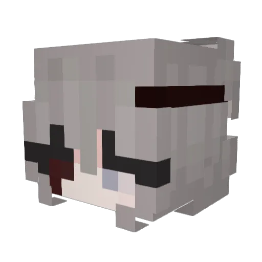Hoffstaeter Minecraft avatar head, 3D render