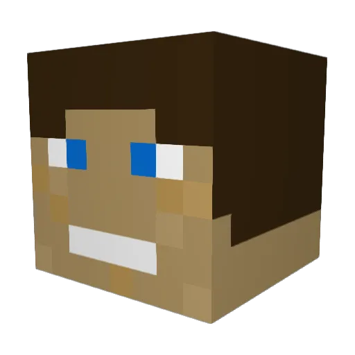 Hofiskiller Minecraft avatar head, 3D render