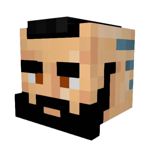 Hoflin Minecraft avatar head, 3D render